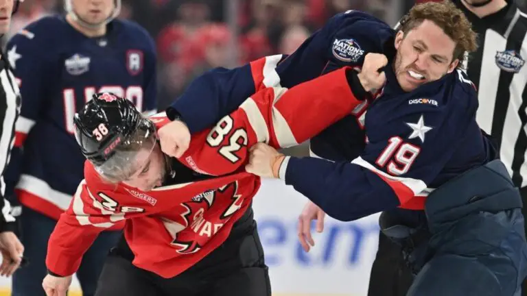 USA vs. Canada hockey: Three fights off of puck drop after American national anthem draws boos at 4 Nations