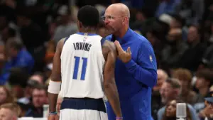 Mavericks' Jason Kidd says Kyrie Irving's minutes had nothing to do with injury, blasts 'conspiracy theories'